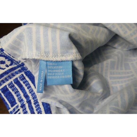 J Mclaughlin Tennis Skirt Sz L Golf Pickleball Skort Pockets Blue Basket Weave - Picture 5 of 9